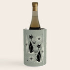 Mid Century Meow Retro Atomic Cats - Gray Wine Chiller Gallery Image 1