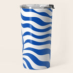 Henri Matisse Abstract Cobalt Leaf Art Travel Mug Gallery Image 2