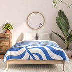 Henri Matisse Abstract Cobalt Leaf Art Comforter Gallery Image 3