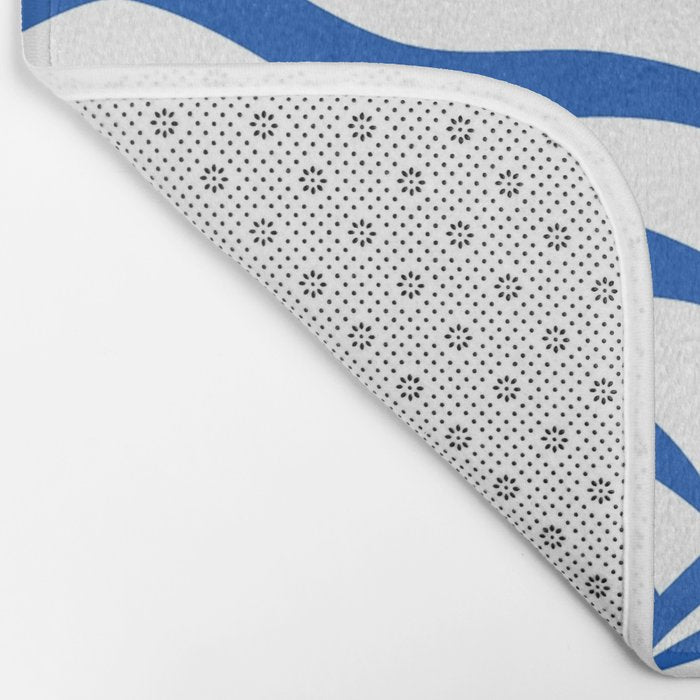 Henri Matisse Abstract Cobalt Leaf Art Bath Mat Gallery Image 2