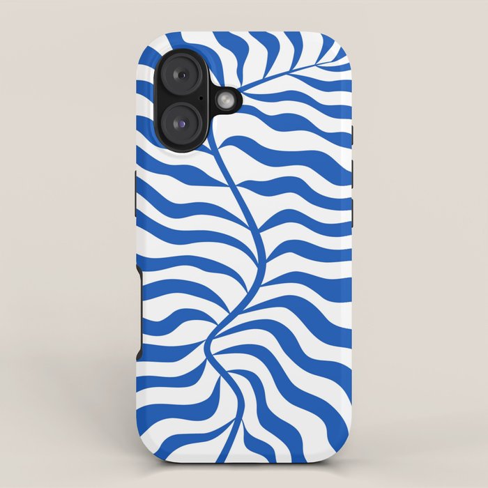 Henri Matisse Abstract Cobalt Leaf Art iPhone Case Gallery Image 1
