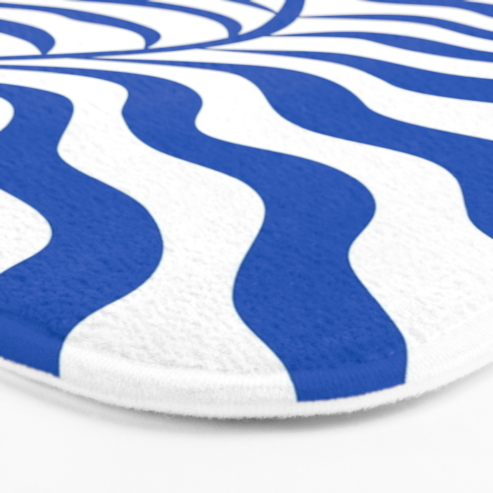 Henri Matisse Abstract Cobalt Leaf Art Bath Mat Gallery Image 3