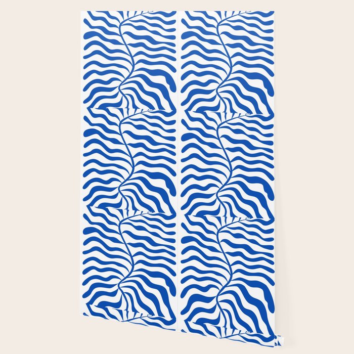 Henri Matisse Abstract Cobalt Leaf Art Wallpaper Gallery Image 2