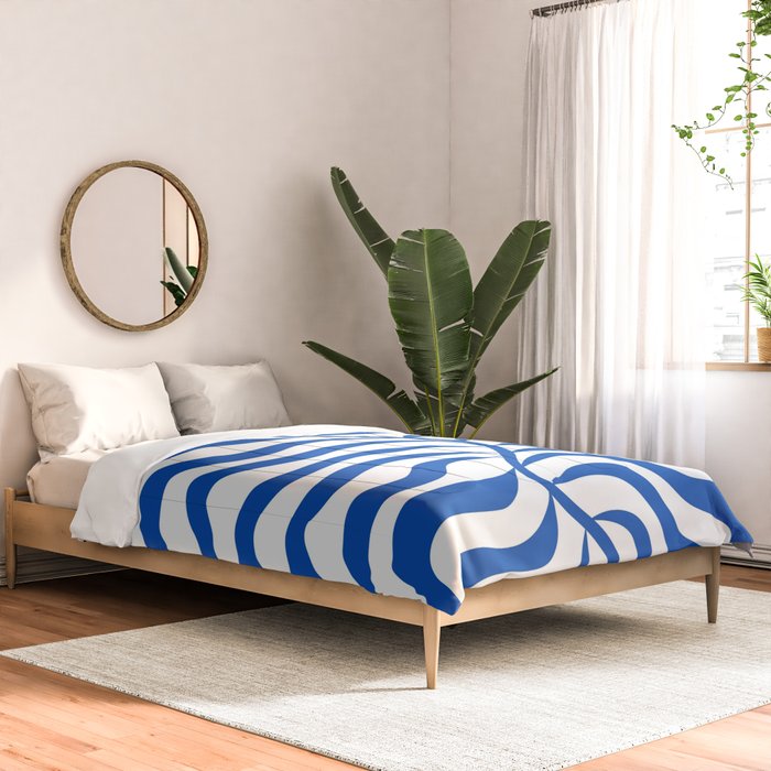 Henri Matisse Abstract Cobalt Leaf Art Comforter Gallery Image 2
