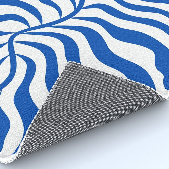 Henri Matisse Abstract Cobalt Leaf Art Rug Gallery Image 4