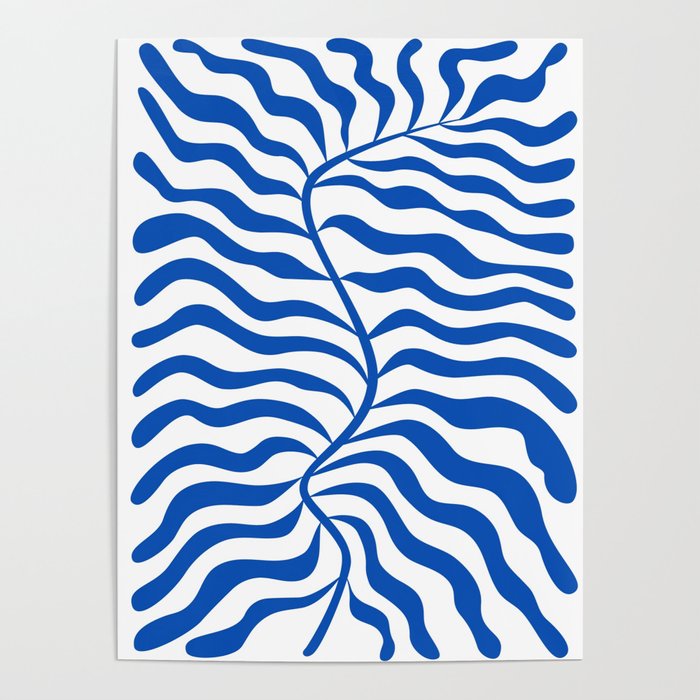 Henri Matisse Abstract Cobalt Leaf Art Poster Gallery Image 4