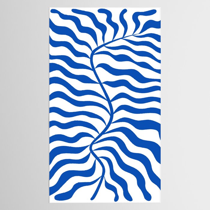 Henri Matisse Abstract Cobalt Leaf Art Tablecloth Gallery Image 2