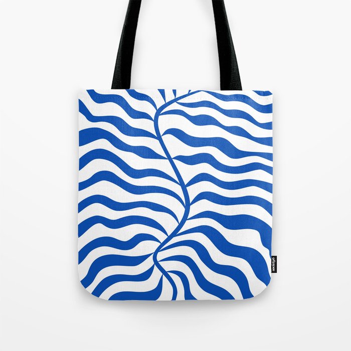 Henri Matisse Abstract Cobalt Leaf Art Tote Bag Gallery Image 1