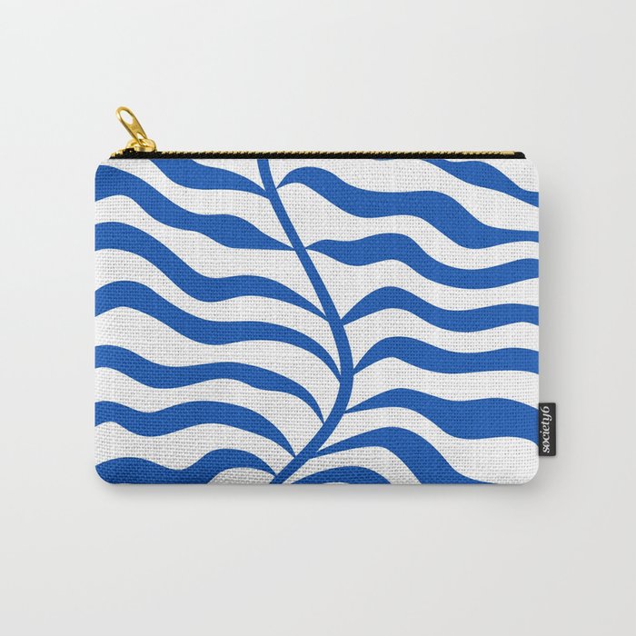 Henri Matisse Abstract Cobalt Leaf Art Carry All Pouch Gallery Image 1