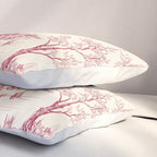 Toile de Jouy Vintage French Red Cream Pastoral Antique Art Print Pillow Sham Gallery Image 3