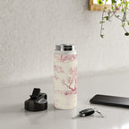 Toile de Jouy Vintage French Red Cream Pastoral Antique Art Print Water Bottle Gallery Image 4
