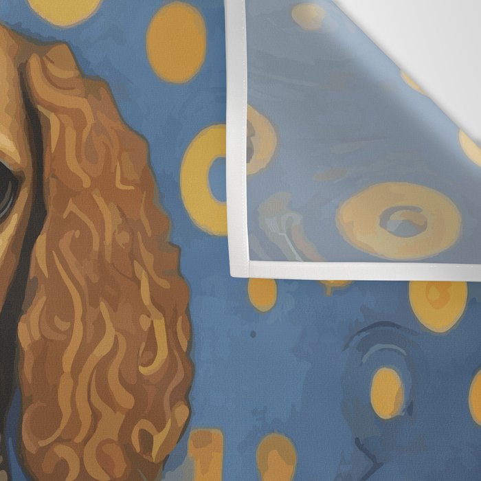 Gustav Klimt Style Dog in Blue and Gold Costume Wall Tapestry Gallery Image 3