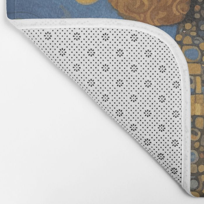 Gustav Klimt Style Dog in Blue and Gold Costume Bath Mat Gallery Image 2