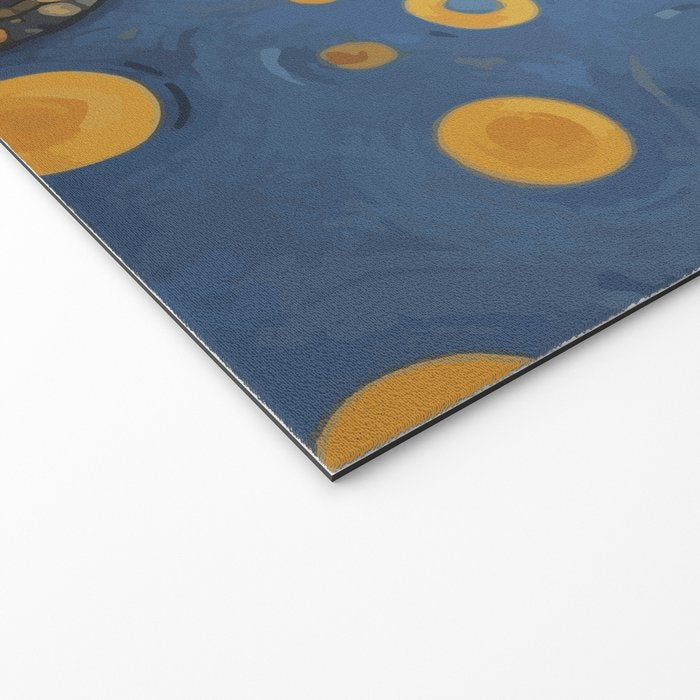 Gustav Klimt Style Dog in Blue and Gold Costume Welcome Mat Gallery Image 2