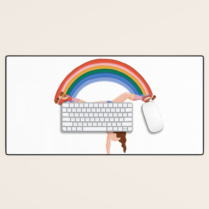 Rainbow Desk Mat Gallery Image 1