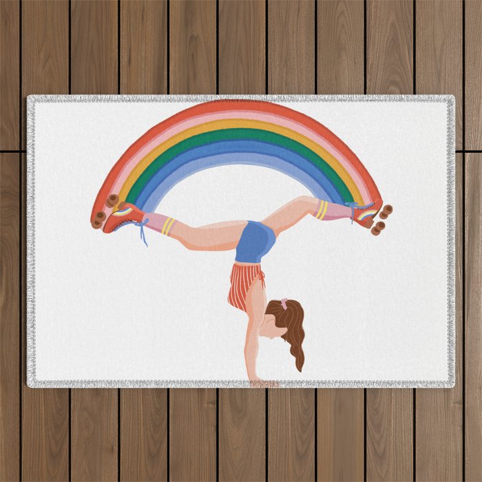 Rainbow Outdoor Rug Gallery Image 1