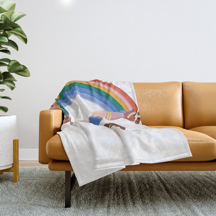 Rainbow Throw Blanket Gallery Image 1