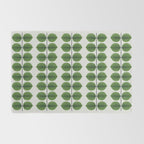 Green Leaves - Vintage Midcentury Modern Botanical Pattern Rug Gallery Image 2