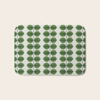 Green Leaves - Vintage Midcentury Modern Botanical Pattern Bath Mat Gallery Image 1