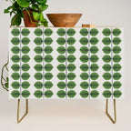 Green Leaves - Vintage Midcentury Modern Botanical Pattern Credenza Gallery Image 1