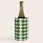 Green Leaves - Vintage Midcentury Modern Botanical Pattern Wine Chiller Gallery Image 2