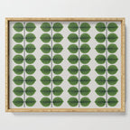 Green Leaves - Vintage Midcentury Modern Botanical Pattern Serving Tray Gallery Image 1