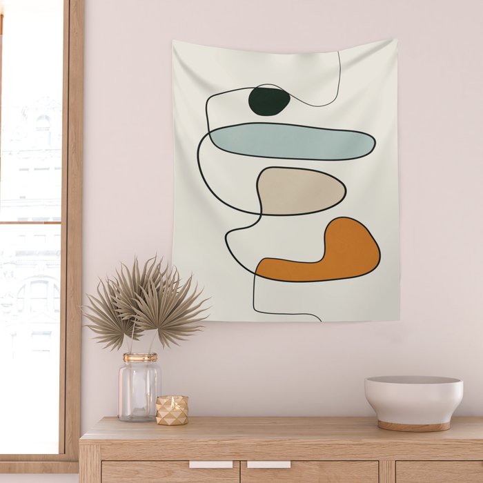 Abstract Line 14 Wall Tapestry Gallery Image 2
