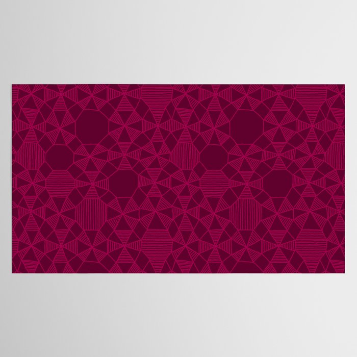 Abstract Minimalism in Raspberry Tablecloth Gallery Image 2