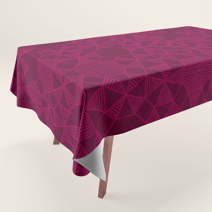 Abstract Minimalism in Raspberry Tablecloth Gallery Image 1