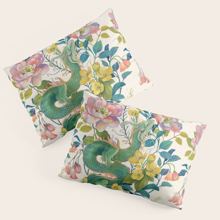Floral Dragon Pillow Sham Gallery Image 3