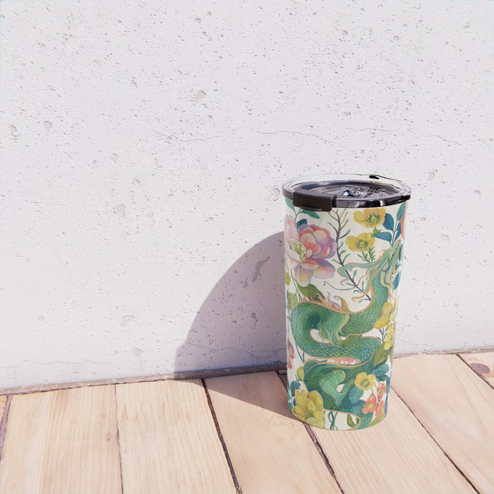 Floral Dragon Travel Mug Gallery Image 4