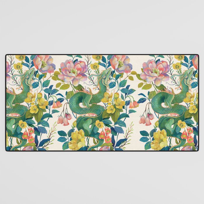 Floral Dragon Desk Mat Gallery Image 3