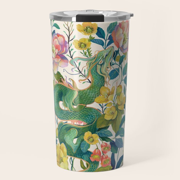 Floral Dragon Travel Mug Gallery Image 1