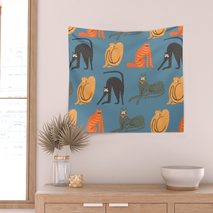 Badass gang cats Wall Tapestry Gallery Image 2