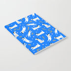 Playful Dogs Pattern Cobalt Blue Notebook Gallery Image 2
