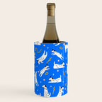 Playful Dogs Pattern Cobalt Blue Wine Chiller Gallery Image 2