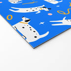 Playful Dogs Pattern Cobalt Blue Welcome Mat Gallery Image 2