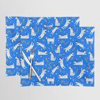 Playful Dogs Pattern Cobalt Blue Placemat Gallery Image 1