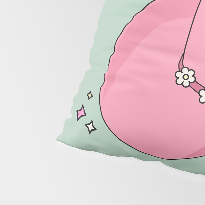 Pink And Green Colorful Cowboy Hat Pillow Sham Gallery Image 4