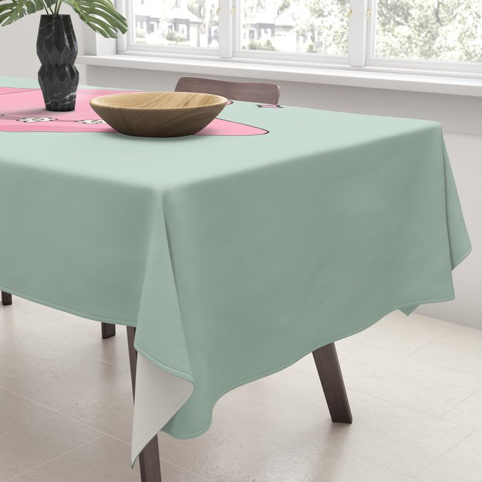 Pink And Green Colorful Cowboy Hat Tablecloth Gallery Image 3