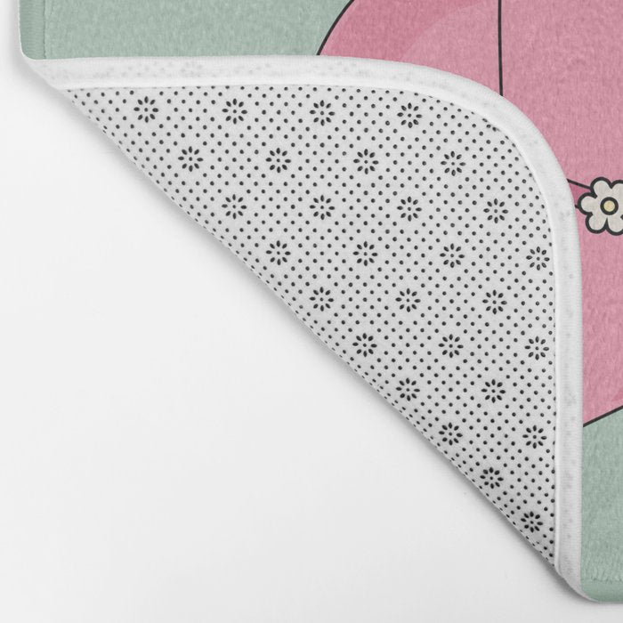 Pink And Green Colorful Cowboy Hat Bath Mat Gallery Image 2