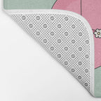 Pink And Green Colorful Cowboy Hat Bath Mat Gallery Image 2