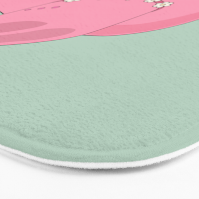 Pink And Green Colorful Cowboy Hat Bath Mat Gallery Image 3