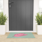 Pink And Green Colorful Cowboy Hat Welcome Mat Gallery Image 3