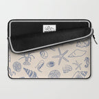 Seahorse Ocean Nautical Coastal Serenity Blue Ivory  Laptop Sleeve Gallery Image 2