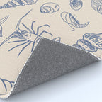 Seahorse Ocean Nautical Coastal Serenity Blue Ivory  Rug Gallery Image 4