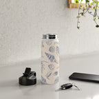 Seahorse Ocean Nautical Coastal Serenity Blue Ivory  Water Bottle Gallery Image 5