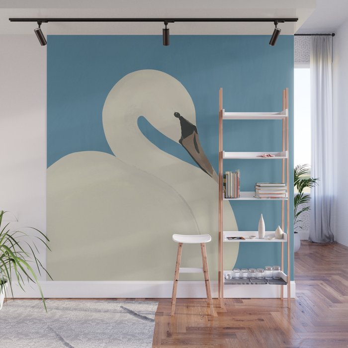 White Swan 3 Wall Mural Gallery Image 1