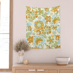 1970s Light Paisley Pattern Wall Tapestry Gallery Image 2