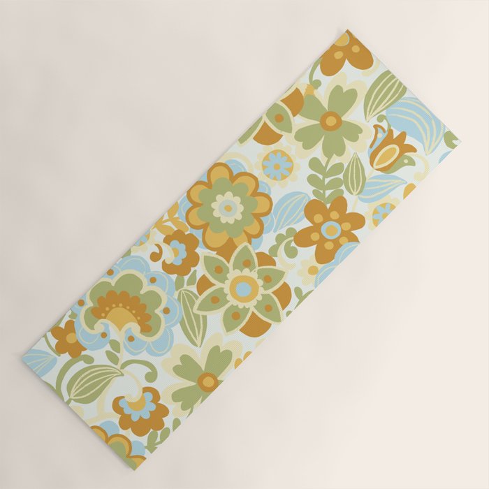 1970s Light Paisley Pattern Yoga Mat Gallery Image 1